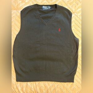 Polo by Ralph Lauren Men's Black V-Neck Sweater Vest